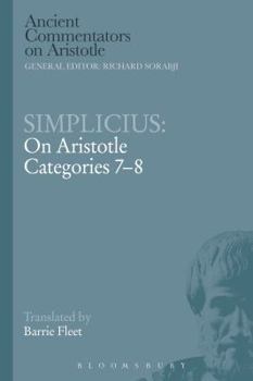 Paperback Simplicius: On Aristotle Categories 7-8 Book