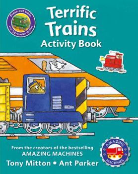 Paperback Amazing Machines Terrific Trains Activity Book