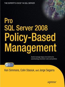 Paperback Pro SQL Server 2008 Policy-Based Management Book