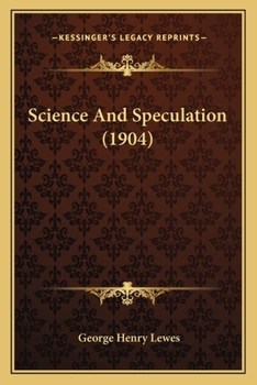 Paperback Science And Speculation (1904) Book