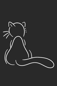 Paperback Eikland - Notes: Haustier Katze sitzen R?cken entz?cken - Notizbuch 15,24 x 22,86 unliniert Book