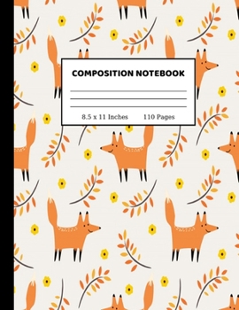 Composition Notebook: Pretty Wide Ruled Paper Notebook Journal Wide Blank Lined Workbook for Teens Kids Students Girls for Home School College for Writing Notes 8.5 x 11, 110 pages