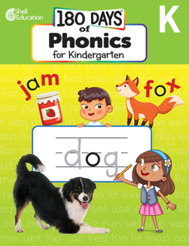 Paperback 180 Days(tm) Phonics for Kindergarten: Practice, Assess, Diagnose Book