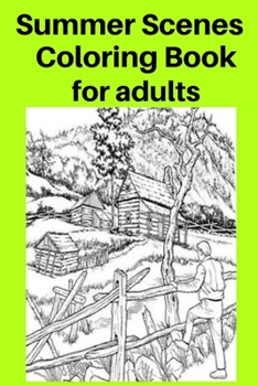 Paperback Summer Scenes Coloring Book for adults Book