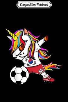 Paperback Composition Notebook: Dabbing Unicorn South Korea Soccer Jersey Korean Football Journal/Notebook Blank Lined Ruled 6x9 100 Pages Book