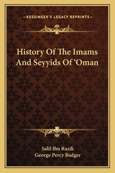 Paperback History Of The Imams And Seyyids Of 'Oman Book