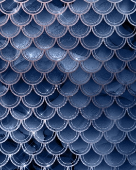 Blush and Navy Mermaid Scales Composition Notebook - Large Ruled Notebook - 8x10 Lined Notebook (Softcover Journal / Notebook / Diary)