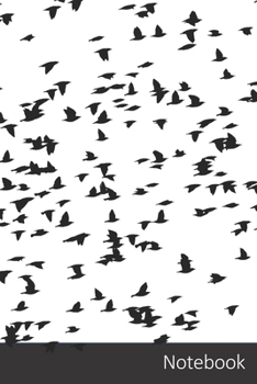 Notebook: 鳥、群れ、シルエット、動物 ノートブック/ 日記 / ライティングブック / ノ