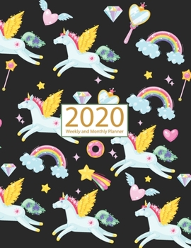 Paperback Unicorn 2020 Planner Weekly and Monthly: Jan 1, 2020 to Dec 31, 2020: Weekly & Monthly Planner + Calendar Views - Inspirational Quotes and Watercolor Book