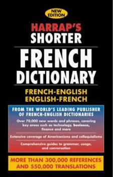 Hardcover Harrap's Shorter Dictionnaire: Anglais-Francais / Francais-Anglais [With Harrap's French Phrase Book] Book