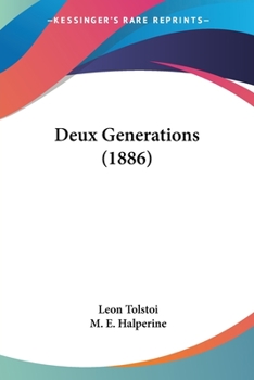 Paperback Deux Generations (1886) [French] Book