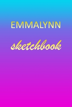 Emmalynn: Sketchbook | Blank Imaginative Sketch Book Paper | Pink Blue Gold Custom Letter E Personalized Cover | Teach & Practice Drawing for ... Doodle Pad | Create, Imagine & Learn to Draw