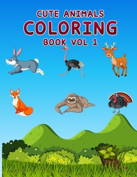 Paperback Cute Animals Coloring Book: Cool Animals Coloring Book For Boys Aged 6-12 Book