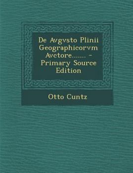 Paperback de Avgvsto Plinii Geographicorvm Avctore....... - Primary Source Edition [Latin] Book