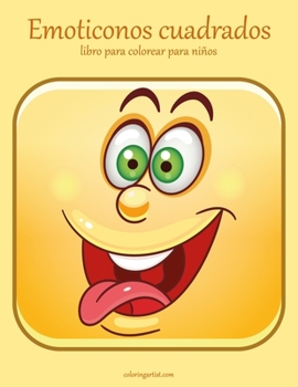 Paperback Emoticonos cuadrados libro para colorear para niños [Spanish] Book