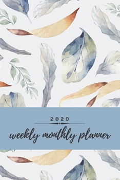 Paperback 2020 Weekly Monthly Planner: Floral Weekly & Monthly Calendar for 2020 With Extra Space For Notes - Watercolor Notebook for Women - 136 pages 6x9 Book