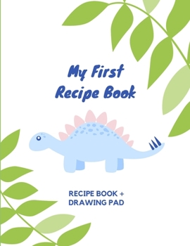 Paperback My First Recipe Book: Blue Dino Book