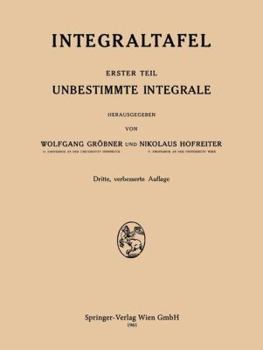 Paperback Integraltafel: Unbestimmte Integrale [German] Book