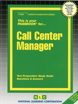 Spiral-bound Call Center Manager: Passbooks Study Guide Book
