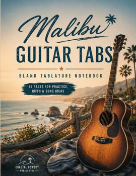 Paperback Malibu Guitar Tabs: Blank Tablature Notebook Book