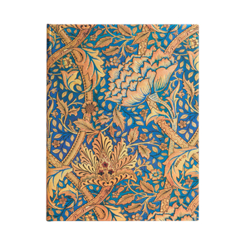 Paper Catalog Paperblanks 2024-2025 Weekly Planner Morris Windrush William Morris 18-Month Ultra Vertical Elastic Band 208 Pg 80 GSM Book