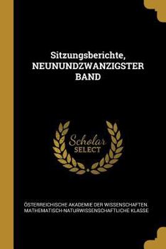 Paperback Sitzungsberichte, NEUNUNDZWANZIGSTER BAND [German] Book