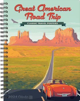 Calendar Great American Road Trip 2024 6.5 X 8.5 Engagement Calendar Book