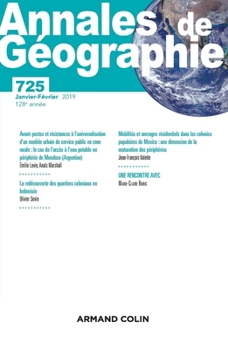 Annales de géographie - N°725 1_2019 Varia: Varia (French Edition)