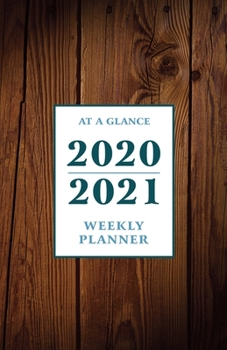 Paperback At a Glance 2020-2021 Weekly Planner: Dark Wood 2 Year / 24 Month Pocket Planner for Purse - Jan 2020 - Dec 2021 Calendar - Size: 5.5" x 8.5" Book