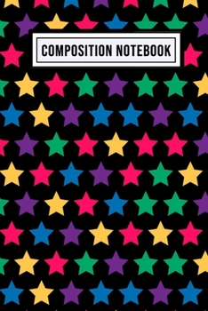 Paperback Star Wide Ruled Composition Notebook: Star Blank College Ruled Composition Notebook - 110 Pages - Pocket Size 6x9 Book