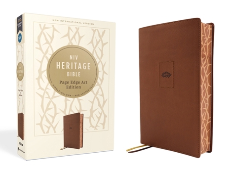 NIV, Heritage Bible, Page Edge Art Edition, Leathersoft, Brown, Red Letter, Comfort Print