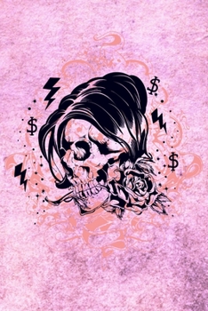 Journal: Skull Lady with Rose Lined Notebook: 110 Blank Lined (6x9) Pages to Jot Down Your Thoughts