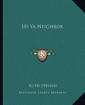 Paperback Hi-Ya Neighbor Book