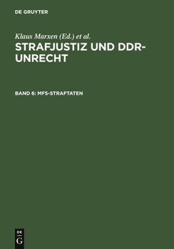 Hardcover MfS-Straftaten [German] Book