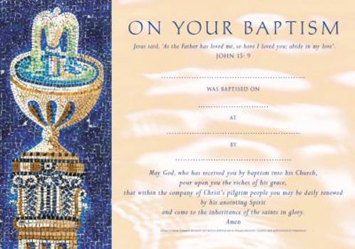 Baptism Certificates Traditional (pack of 20) (Baptism Gift Stat/Traditional)