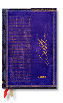 Calendar Beethoven, Violin Sonata No. 10 2022 12-Month Hardcover Planner, Mini - Horizontal Week-At-A-Time Book