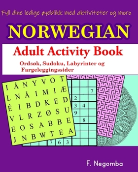 Paperback NORWEGIAN Adult Activity Book [Norwegian] Book