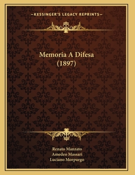 Paperback Memoria A Difesa (1897) [Italian] Book