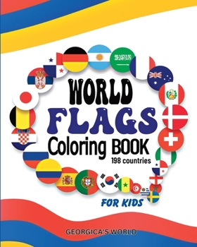 Paperback World Flags Coloring Book for Kids: Easy and Simple Illustrations for Children to Enjoy and Have Fun Book