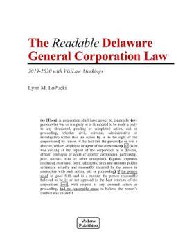 Paperback The Readable Delaware General Corporation Law: 2019-2020 with VisiLaw Markings Book
