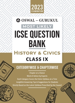Paperback Oswal - Gurukul History & Civics Most Likely Question Bank: ICSE Class 9 For 2023 Exam Book