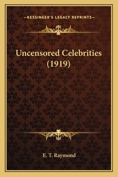 Paperback Uncensored Celebrities (1919) Book