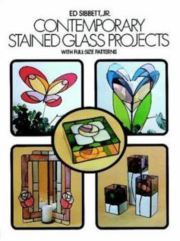 Paperback Contemporary Stained Glass Projects with Full-Size Patterns Book