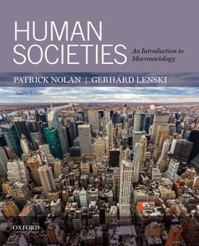 Paperback Human Societies: An Introduction to Macrosociology Book
