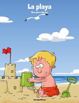 Paperback La playa libro para colorear 1 [Spanish] Book