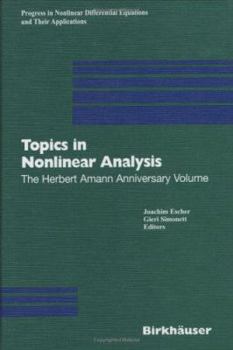 Hardcover Topics in Nonlinear Analysis: The Herbert Amann Anniversary Volume Book