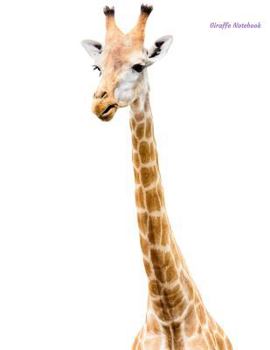 Paperback Giraffe Notebook: Wide Ruled, Glossy Cover, Full Size Notebook at 8.5 X 11 Book