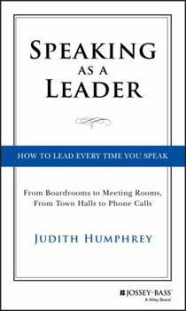 Hardcover Speaking As a Leader Book