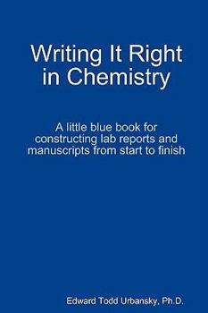 Paperback Writing It Right in Chemistry - A Little Blue Book
