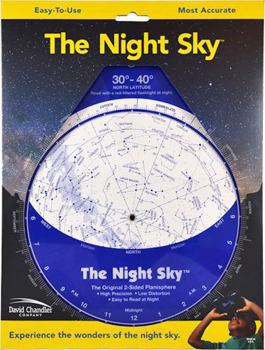 Map The Night Sky 30°-40° (Large; North Latitude) Book